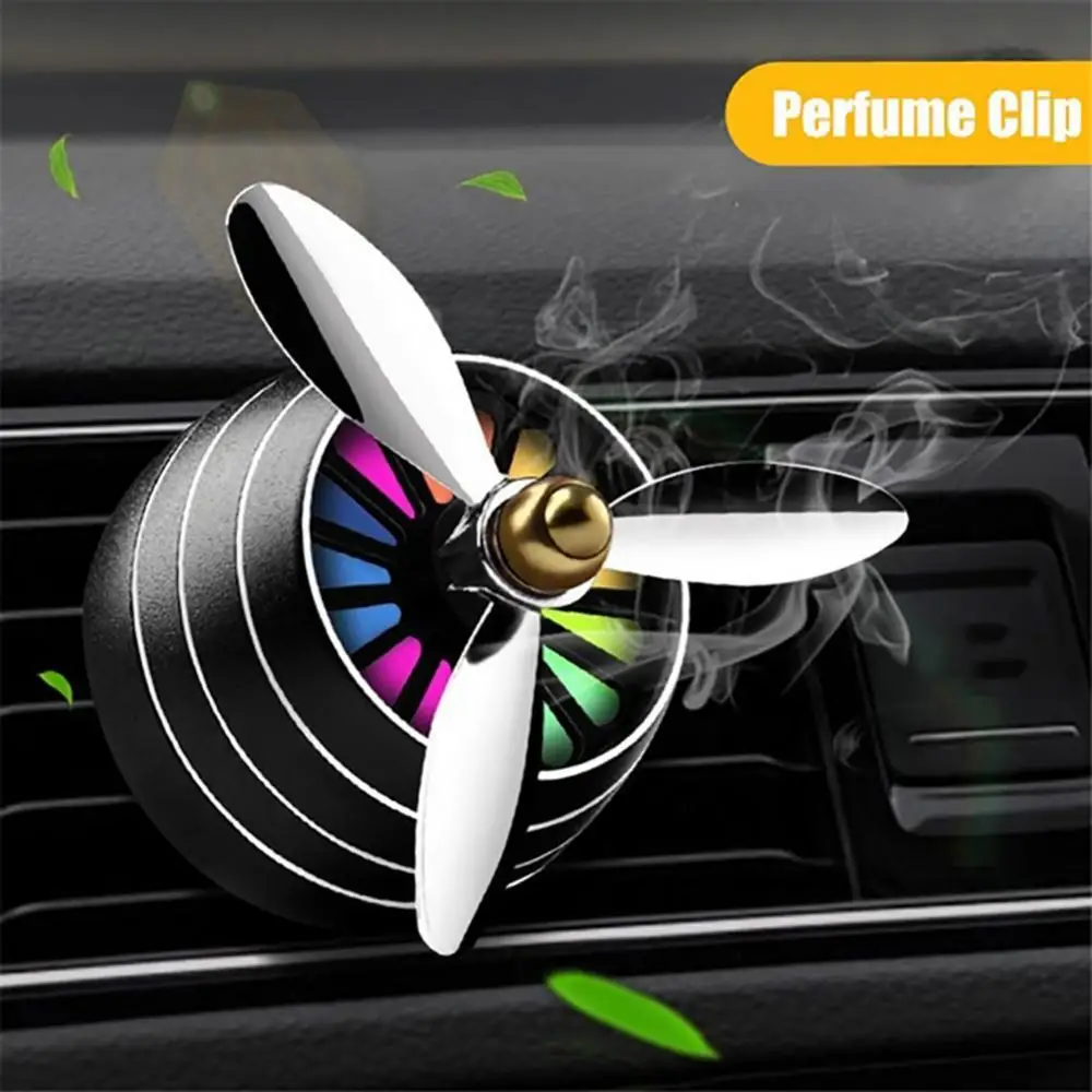 

60% Dropshipping!! Car Air Vent Freshener Perfume Clip LED Fan Fragrance Aromaes Diffuser Decoration