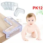 12pcs Baby Security Bumper Corner Child Baby Table Corner Cushion Soft Silicone Protectors Baby Infant Guard Desk Edge Corner