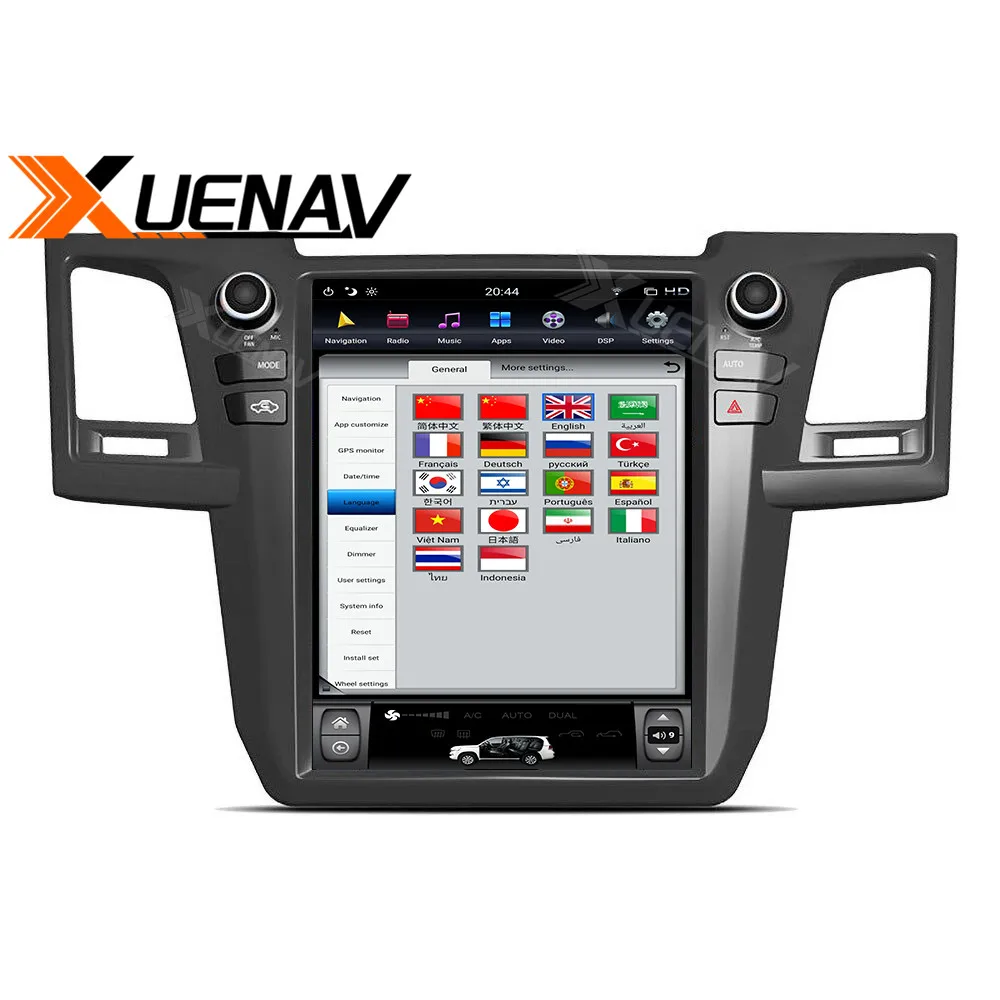 

12.1 inch 64GCar Autoradio GPS Navigation Multimedia DVD player for-TOYOTA Fortuner 2015 Vertical Screen Multimedia Player