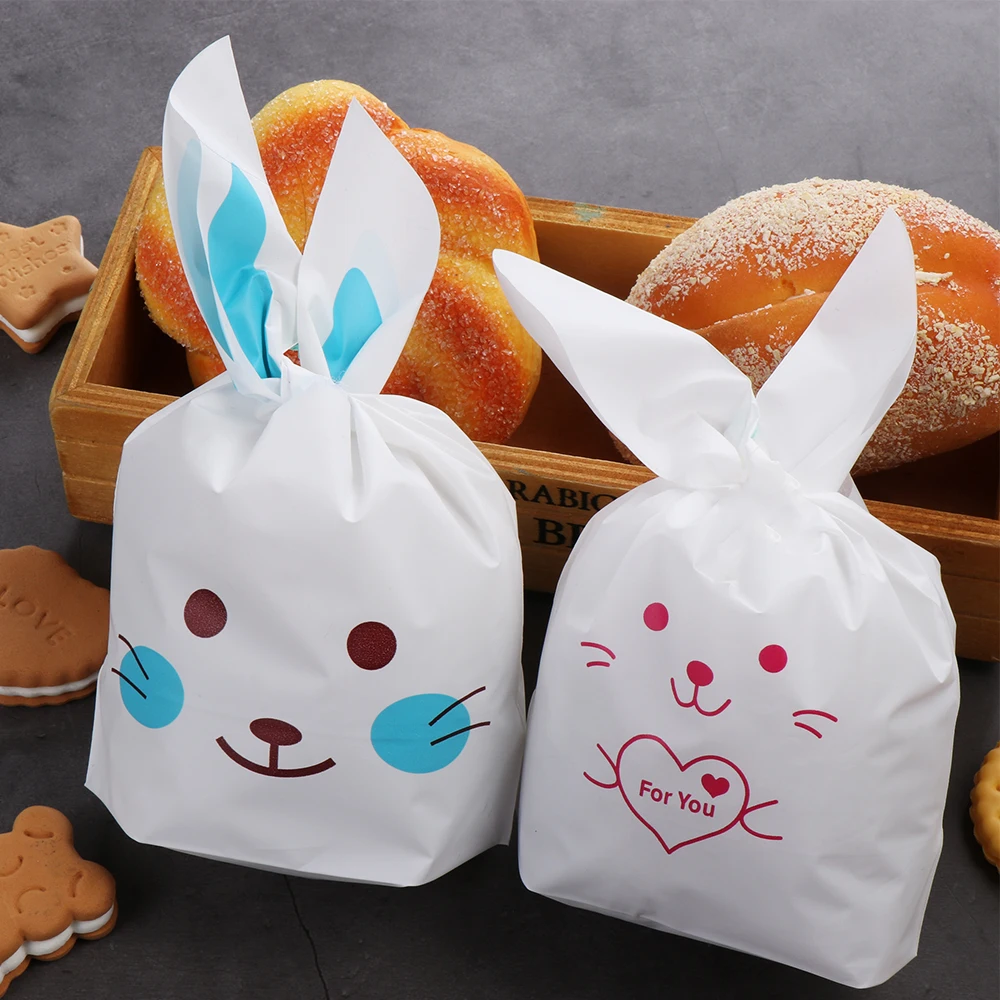 10 шт. милый кролик печенья сумки Пасхальный конфеты мешок Кролик уха упаковка для