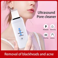 professional ultrasonic facial skin scrubber cleaner ion deep face cleaning acne blackhead remover peeling shovel facial lifting