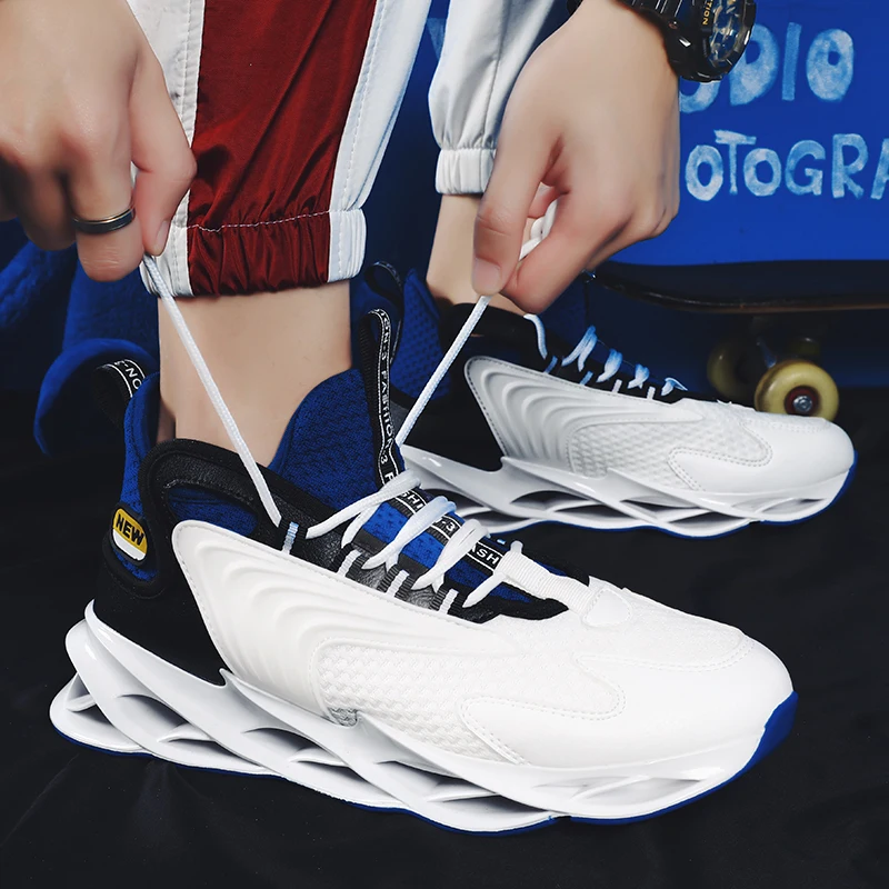 

2021 Men New Fashion Outdoor Casual Running Jogging Walking Sport Shoes Comfortable Breathable Blade Sneaker Chaussure Homme