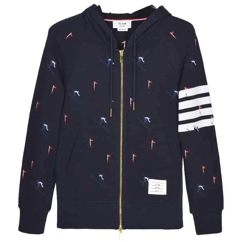 Модная брендовая одежда с капюшоном TB THOM лыжная куртка вышивкой для мужчин и