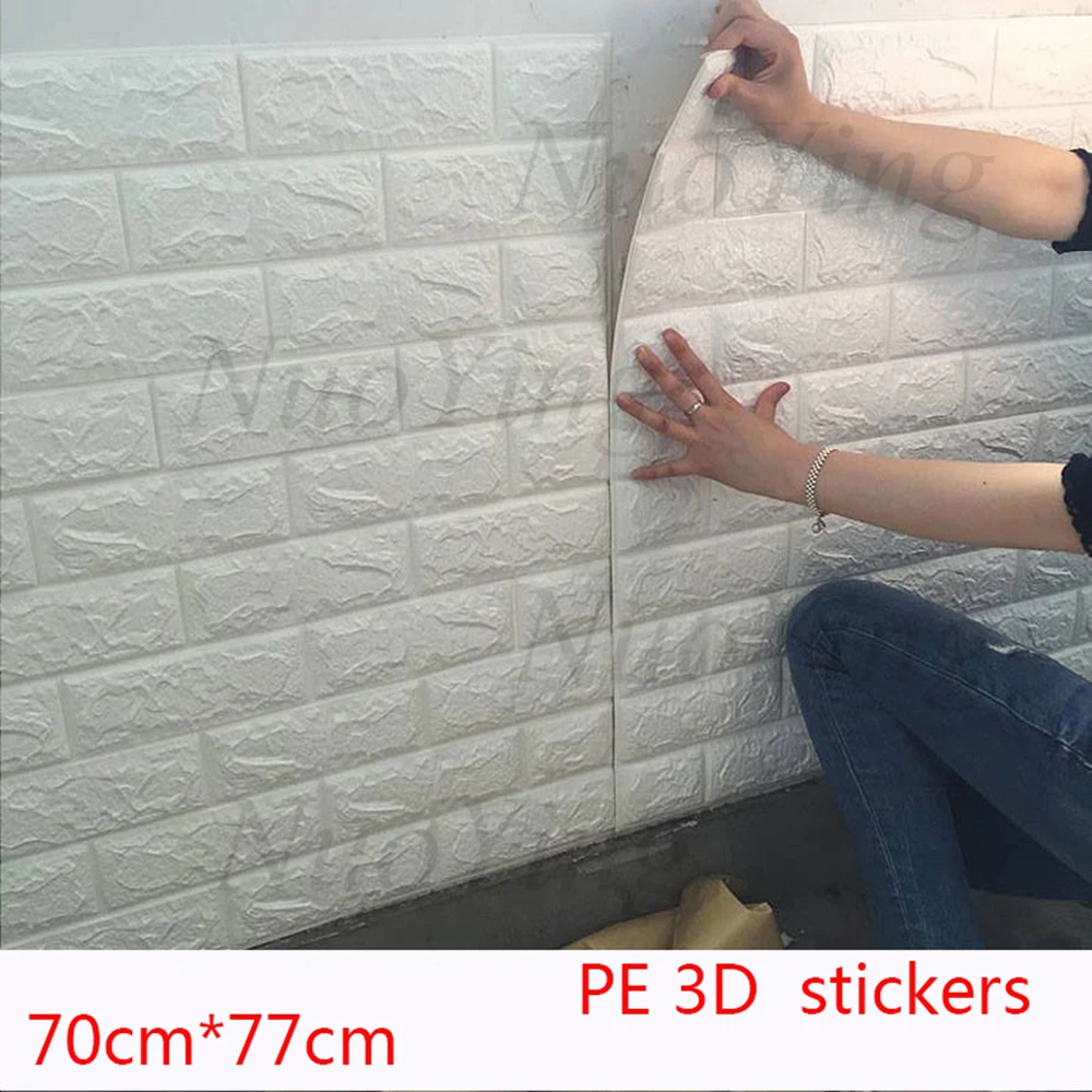 

3D Wall Stickers Thicken and Self-Adhesive Marble Brick Wall paper Waterproof DIY Kitchen Bathroom Home Wall Decal Sticker Vinyl