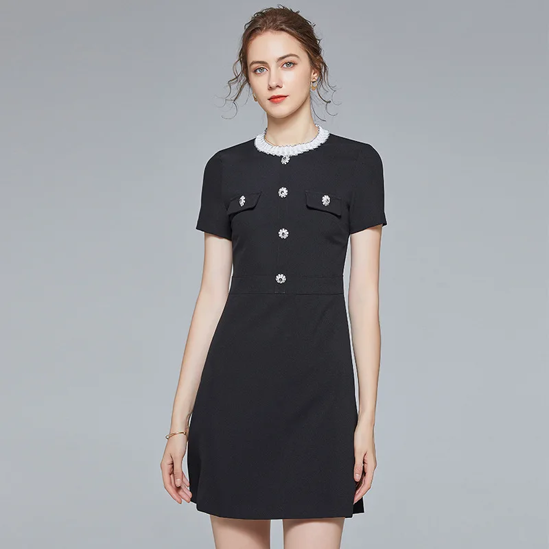 

women floral dresses 2020 summer black nail drill breastplate slim long casual sexy office work beach boho plus size dress