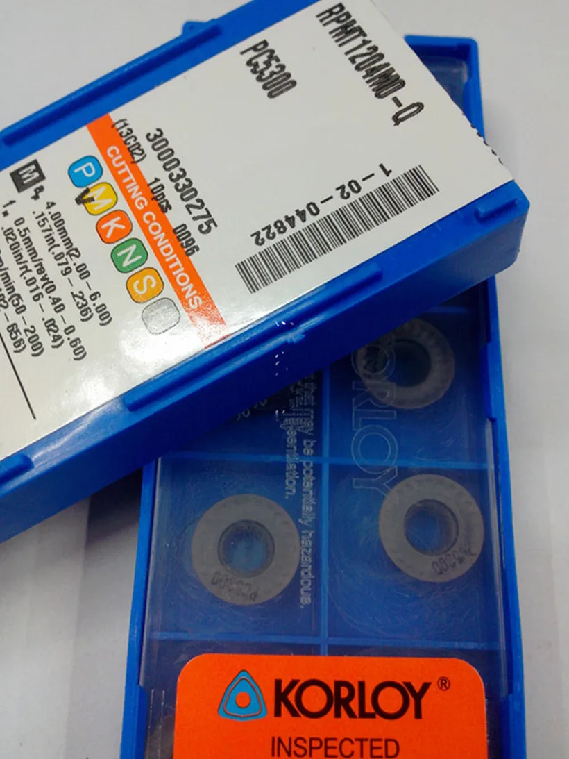 RPMT10T3MO-Q KF5800 PC5300 100% оригинальные KORLOY RPMT10T3 обработка карбидных вставок: нержавеющая