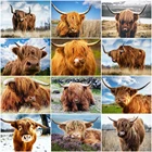 HUACAN Краски Раскраска по номерам телячья кожа рук Краски ed Краски ing арт подарок DIY Раскраска по номерам животных комплекты, украшение для дома