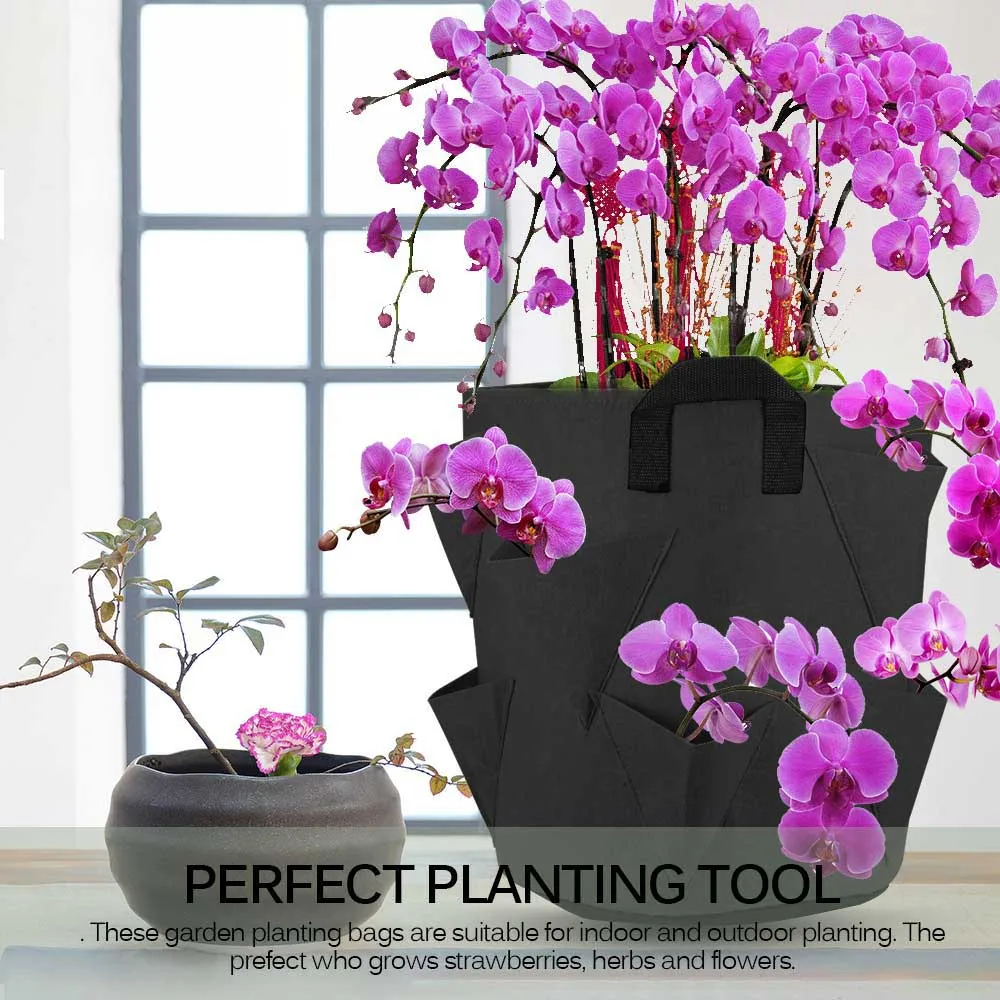

Garden Pots Tools Gallon Strawberry Big Plant Flower Grow Bags Pot Home Potato Fabric Vegetable Jardin Gardening Growing