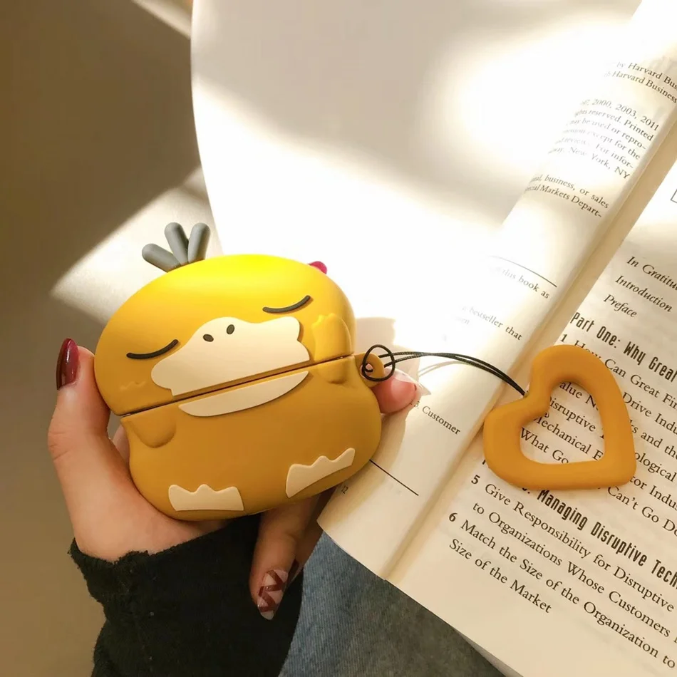duck Для AirPods Pro Чехол 3D Милый Забавный инопланетянин кавайный мультяшный чехол для наушников для AirPods 3 Мягкий защитный чехол с крючок карабина - Цвет: duck