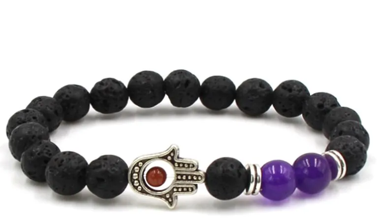 8 мм iyj5 серебряный шар для рук глаз черный камень вулканическая лава натуральный