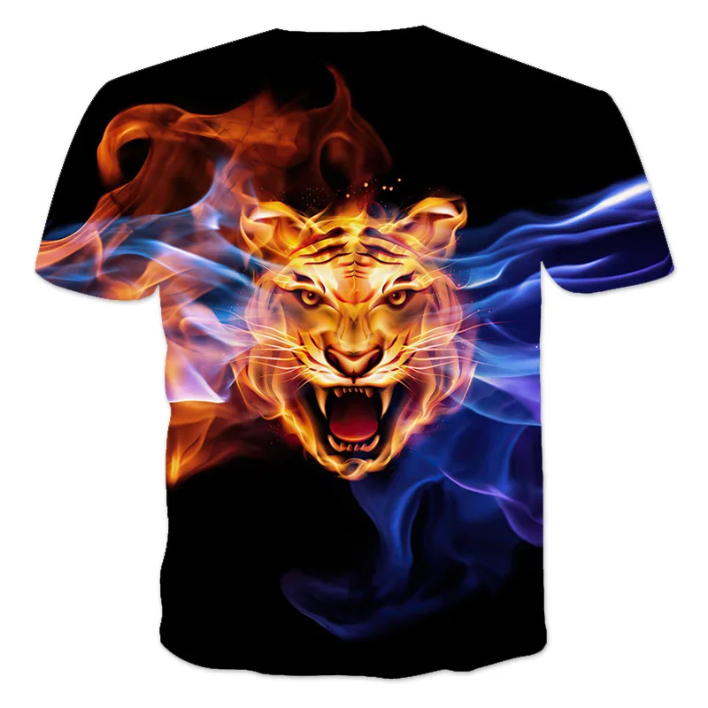 

2021 New 3D Printed Animal T-Shirt Men'S Short Sleeve XXS-6XXL