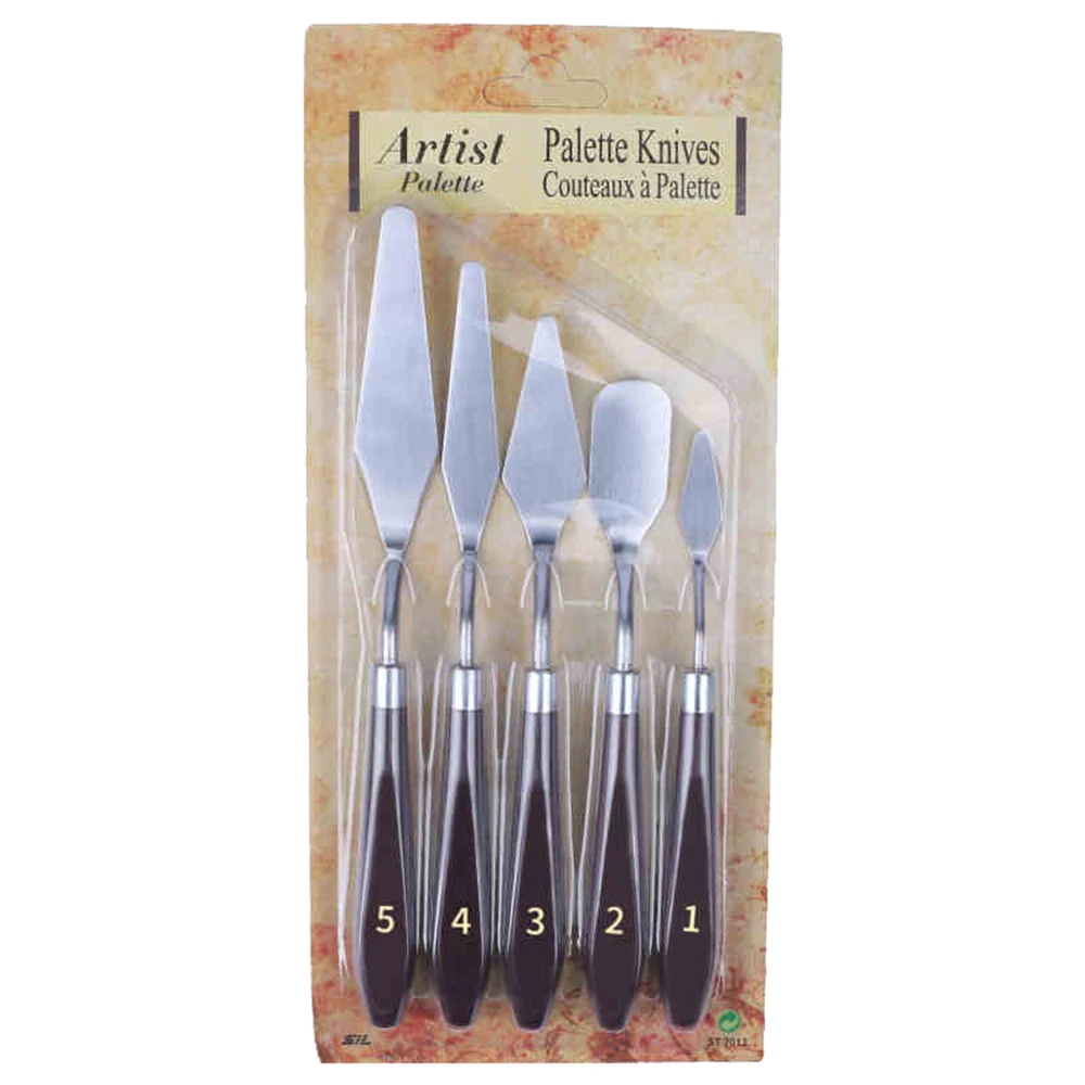 

5PCS High Temperature Resistant Cream Spatula Cake Decoration Paint Baking Palette Smoothing Spatula Kitchen Baking Accessories