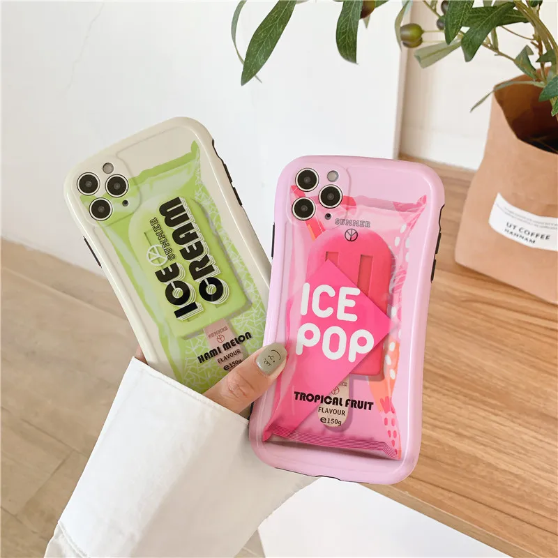 Милый мультяшный мороженое тонкий чехол на талию для телефона iPhone 11 Pro Max 7 8 Plus SE 2020