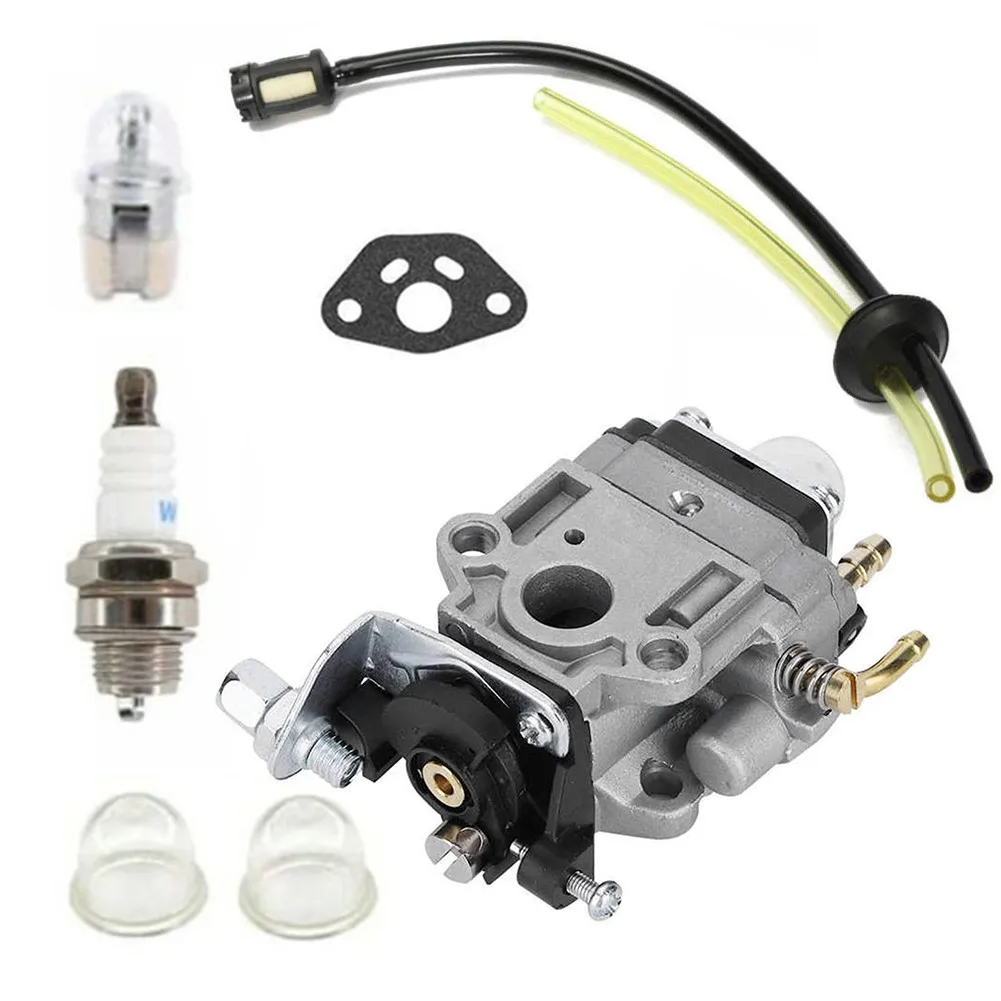 

Carburetor Gasket Spark Plug Primer Bulb Fuel Filter Kit For VICTA Whipper Snipper Trimmer Mitsubishi TTB2226 TL26 TU26 Carby