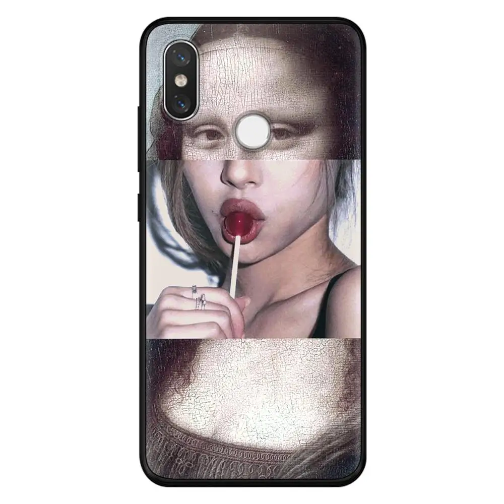 Силиконовый чехол s для Xiao mi Red mi Note 7 S2 5 Plus 6 3 3S Pro 4A 4X 5A 6A чехол для mi 9 8 Lite A3 CC9 CC9e sculpture Art Mona Lisa