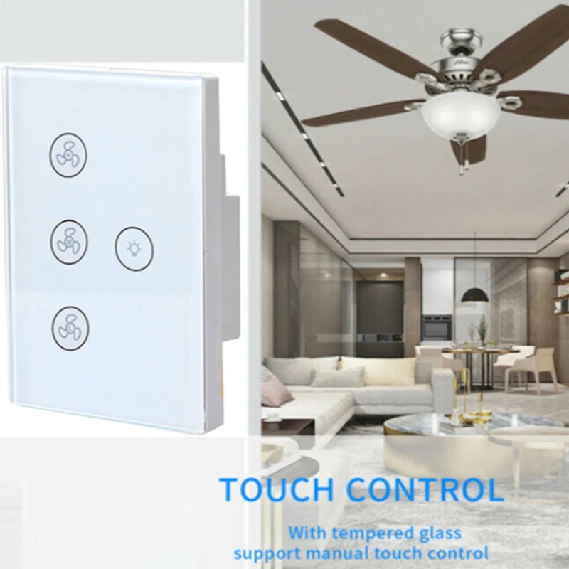 Smart fan switch WIFI network link smart life APP control US standard AC100V 240V | Обустройство дома