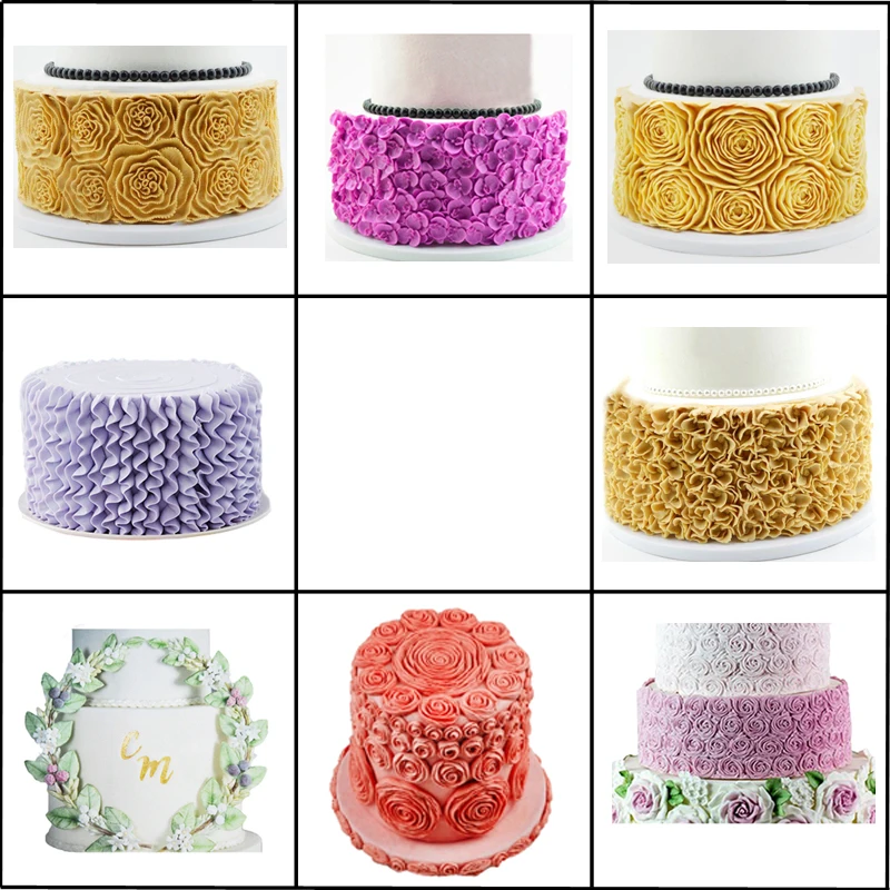 Meibum рябь Роза цветок лоза Силиконовые помадка торт плесень Жевательная паста