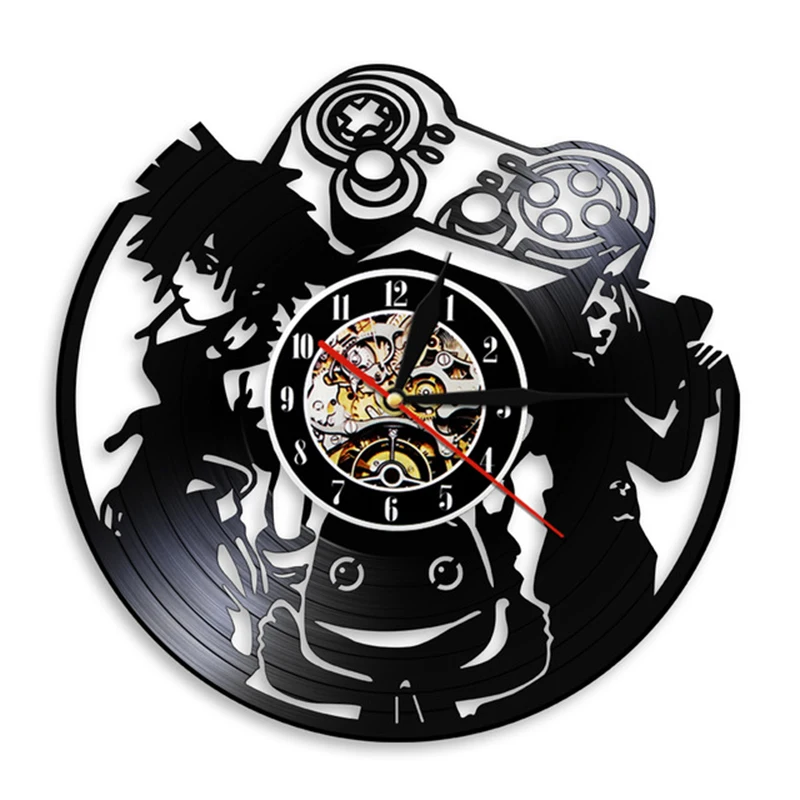 

Classic Fighting Games Characters Ryu & Ken Masters Decorative Wall Clock Game Room Wall Art Memorabilia Vinyl Record Wall Clock