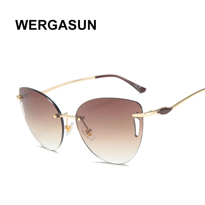 WERGASUN брендовые солнцезащитные очки кошачий глаз женские дизайнерские винтажные