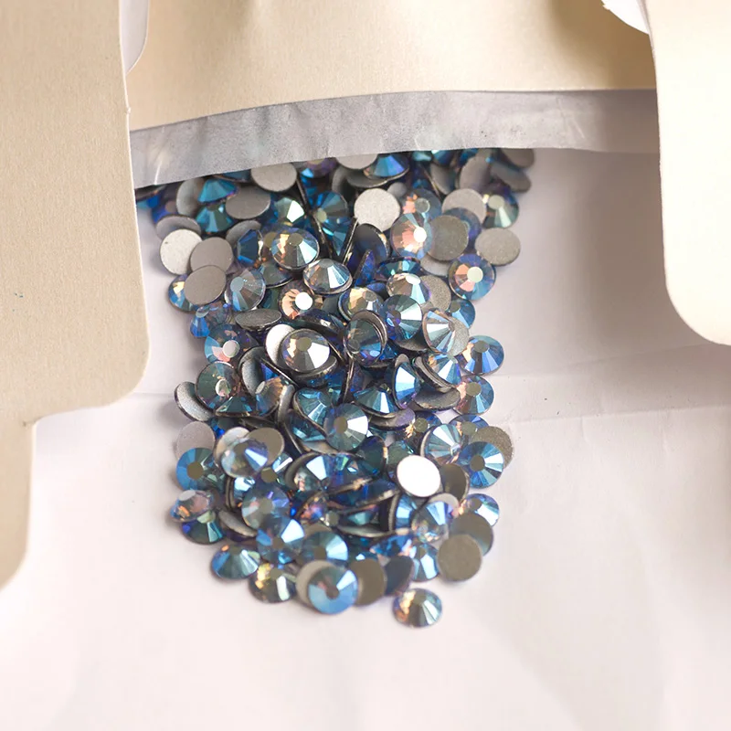 YANRUO 2058NoHF Танзанит AB SS16 SS20 1440 шт плоский задник без горячей фиксации клей для