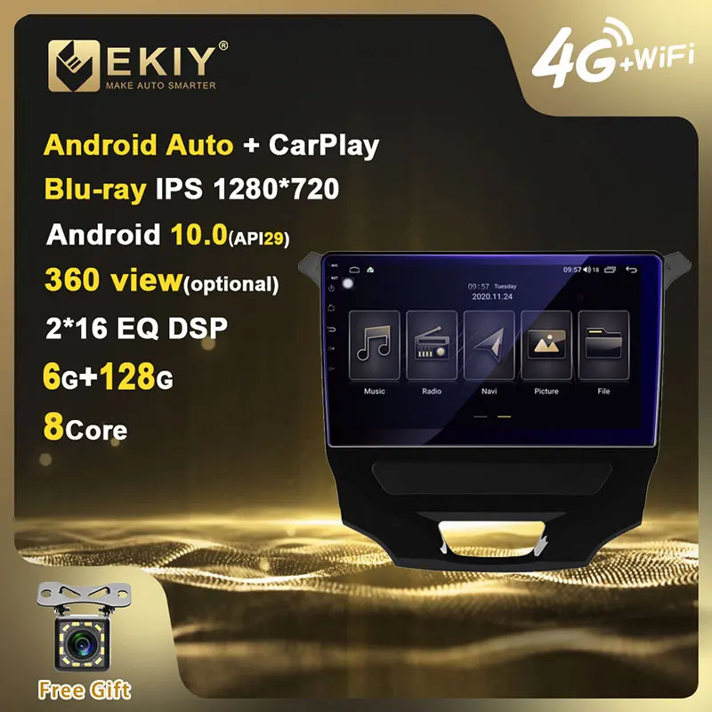 

EKIY Blu-Ray IPS DSP Android 10 автомобильный радиоприемник мультимедийный плеер 6G + 128G для Chevrolet Cruze 2015 - 2018 Стерео GPS-навигация DVD HU