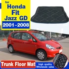 Автомобильный задний багажник Коврики для багажника ЛОТОК ДЛЯ Honda Fit Джаз GD 2001 - 2008 хэтчбек ствол Чемодан коврики ковры Pad 2007 2006 2005