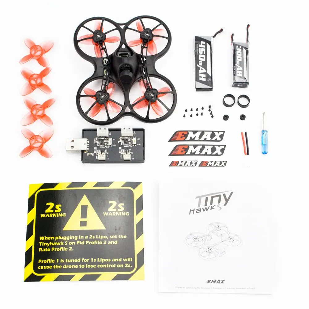 Hot Sales RC Helicopters EMAX Tinyhawk S 75mm F4 OSD 1 - 2S Micro Indoor FPV Racing Drone BNF 600TVL CMOS Camera Brushles | Игрушки и