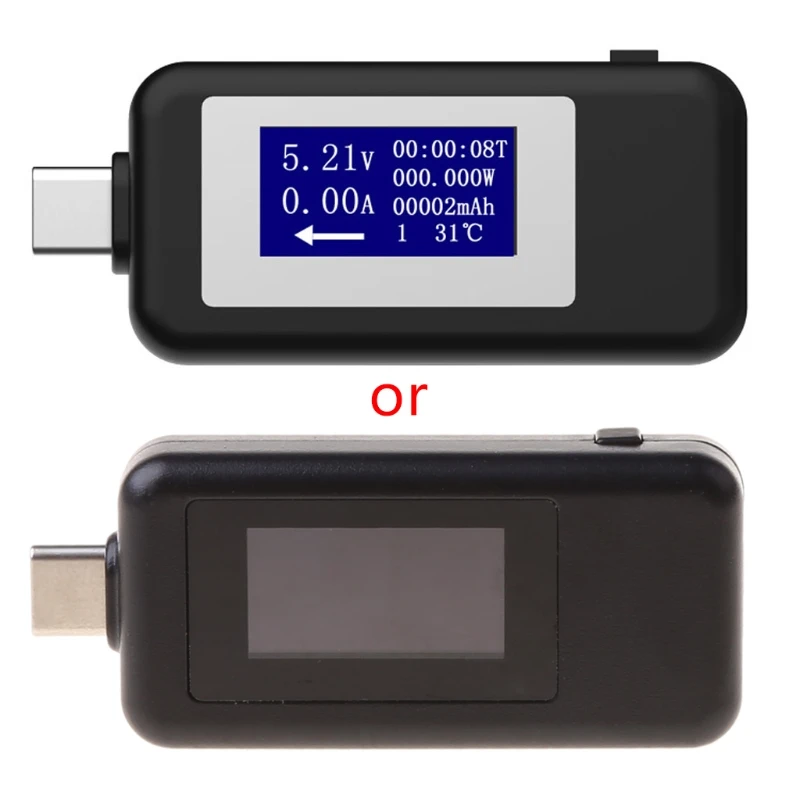 USB тестер Тип C LCD напряжение тока зарядное устройство Емкость монитора мощность