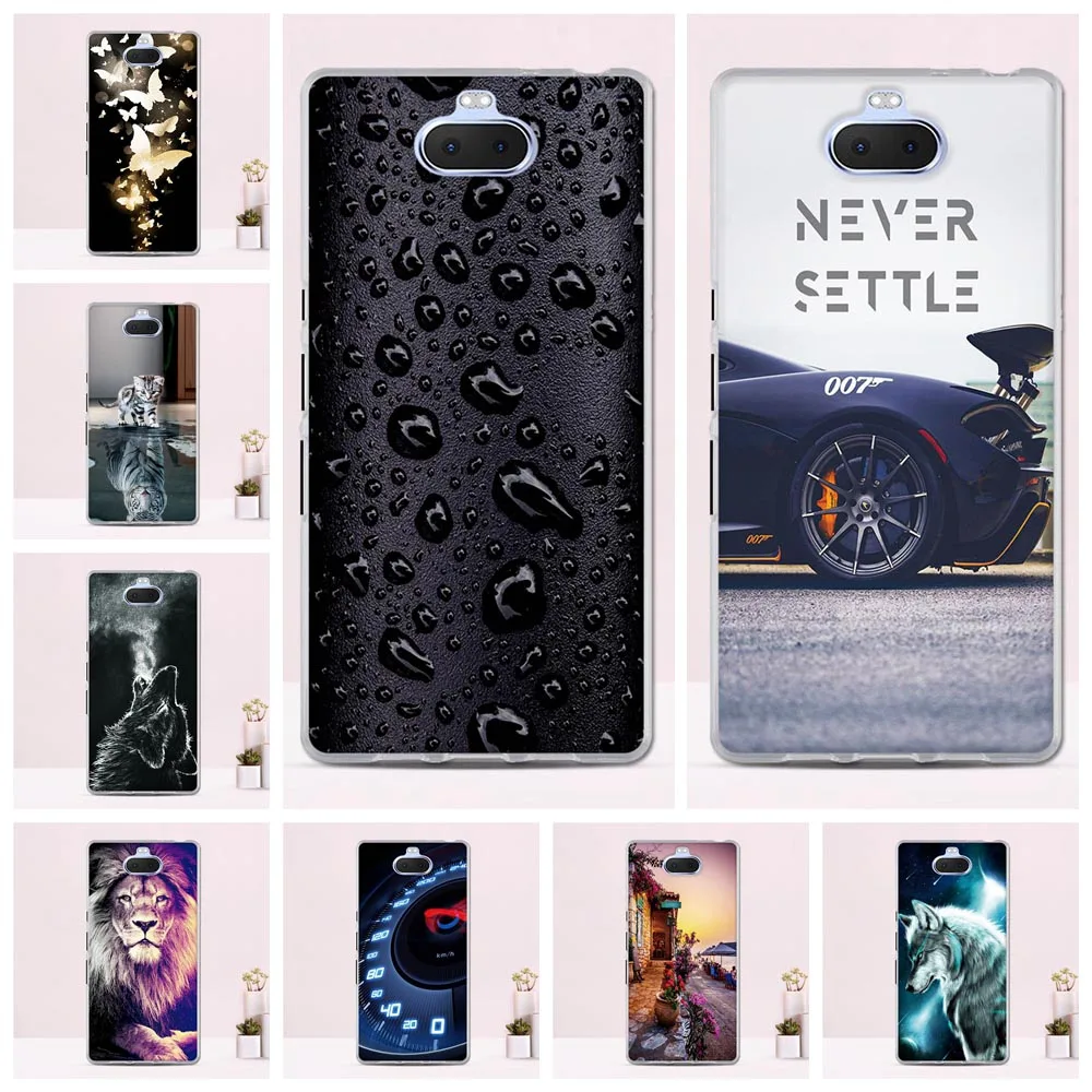 Чехол для Sony Xperia 10 Plus мягкий чехол из ТПУ чехлы защитная задняя крышка
