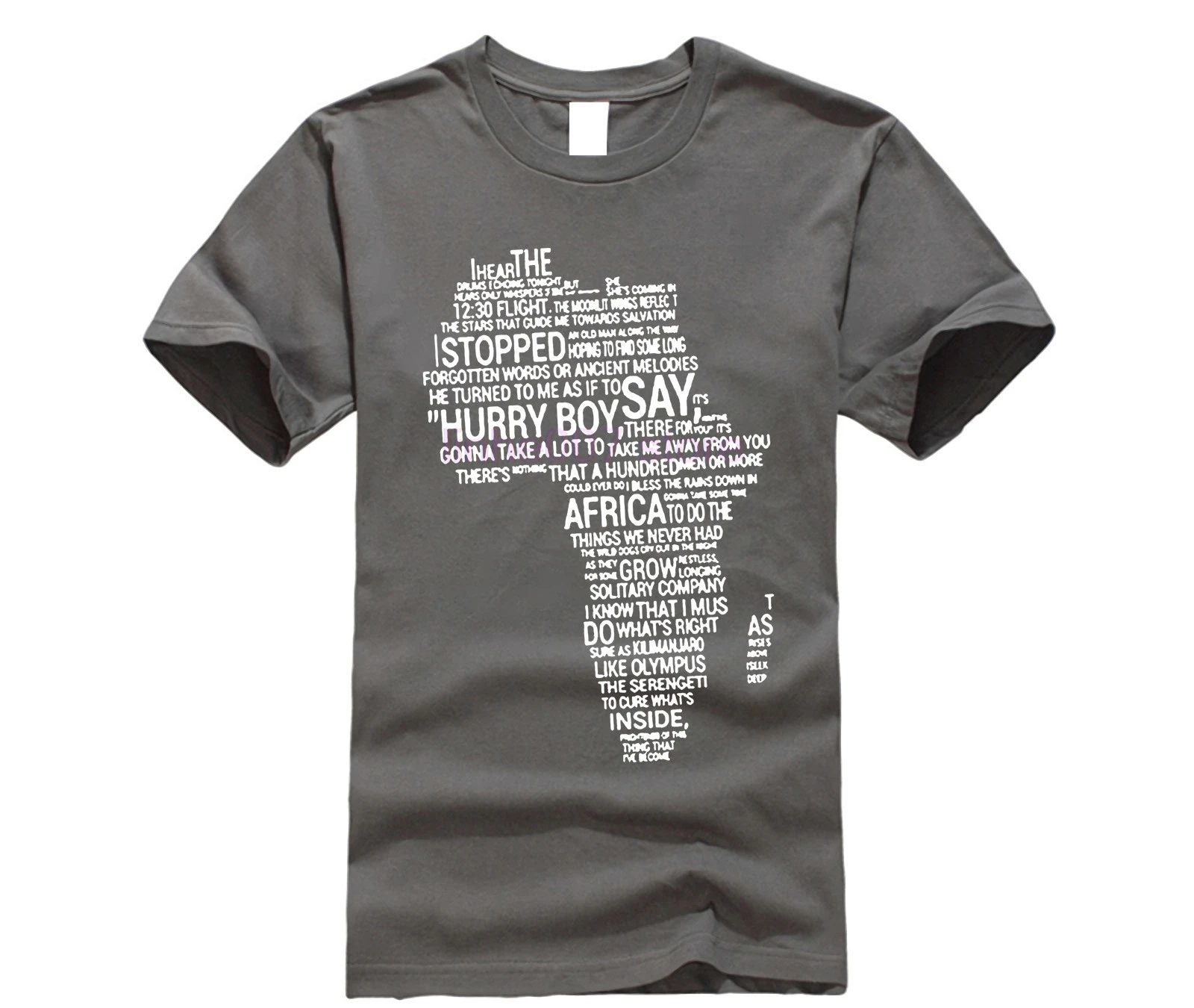 Тото Африке текст благословляю дожди Вниз футболка Черная Хлопковая мужская