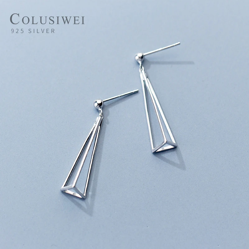 

Серьги-подвески женские из серебра 925 пробы, геометрические