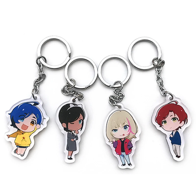 

WONDER EGG PRIORITY Ohto Ai Neiru Aonuma Kawai Rika Momoe Sawaki Cosplay Chains Two-sided Keychain Acrylic Pendant Keyring