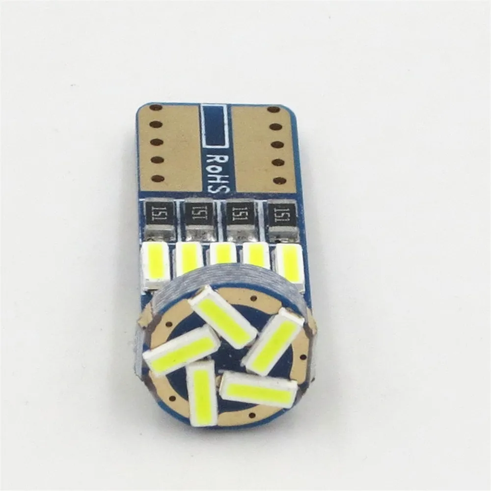 10 шт. T10 светодиодная лампочка в машину 194 T10 светодиодный Canbus t10 15 SMD 4014 автомобиль светодиодный световой сигнал парковка для укладки противотуманных фар