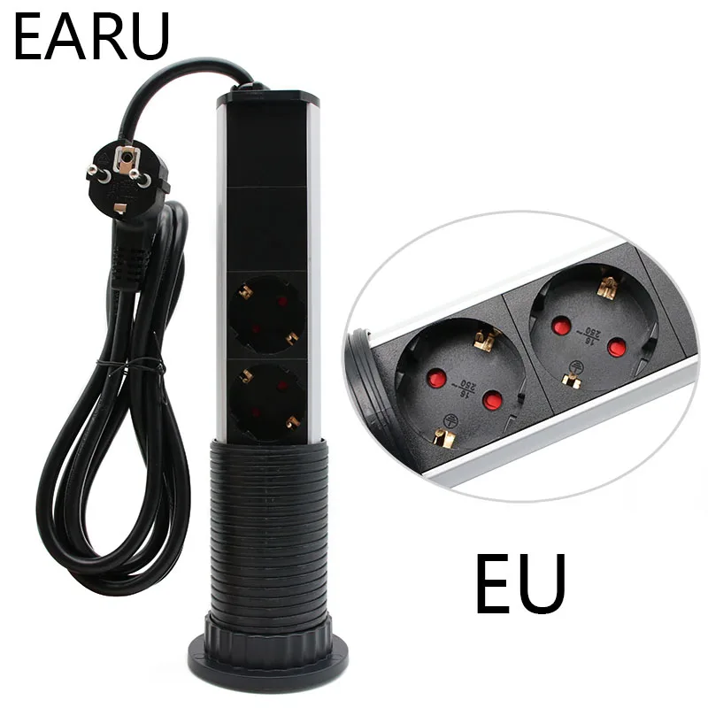 220V 16A тянуть POP UP электрические 3 розетки с 2 портами(стандарт Кухня Стол розетки выдвижной для столешницы Столешница AU/UK/EU/US вилка