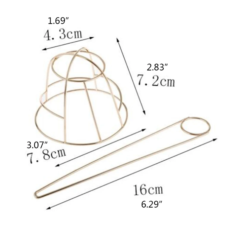 

Hollow Geometric Metal Hair Stick Bun Holder Hairpin Barrette Hair Clip Clamp Headdress Accessories