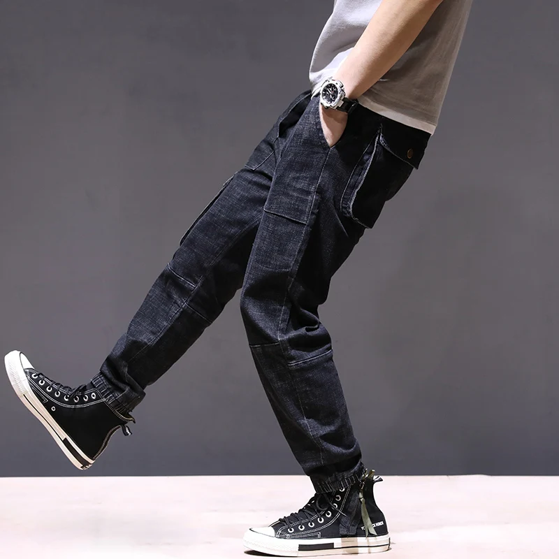 Мужские свободные брюки шаровары FAVOCENT повседневные эластичные с несколькими