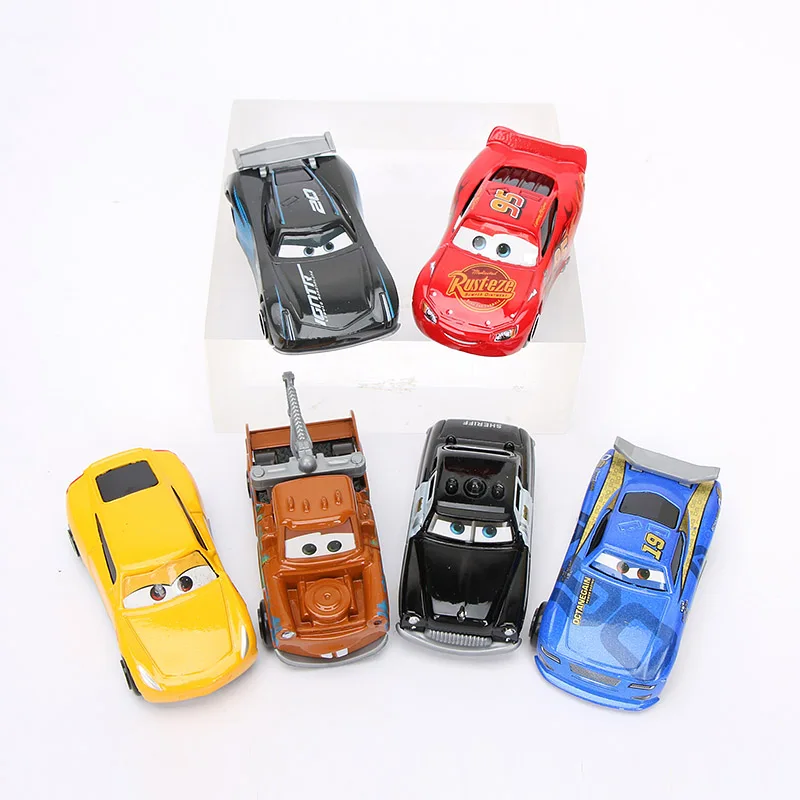 7 см Упаковка из 6 автомобилей disney Pixar 3 игрушки Mater Lightning McQueen Джексон шторм Круз Рамирез литая металлическая модель автомобиля рождественские подарки