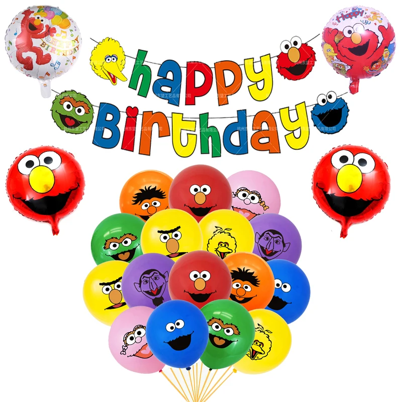 С героями Улица Сезам тема воздушные шары с мультфильмов 12 дюймов латексные днем