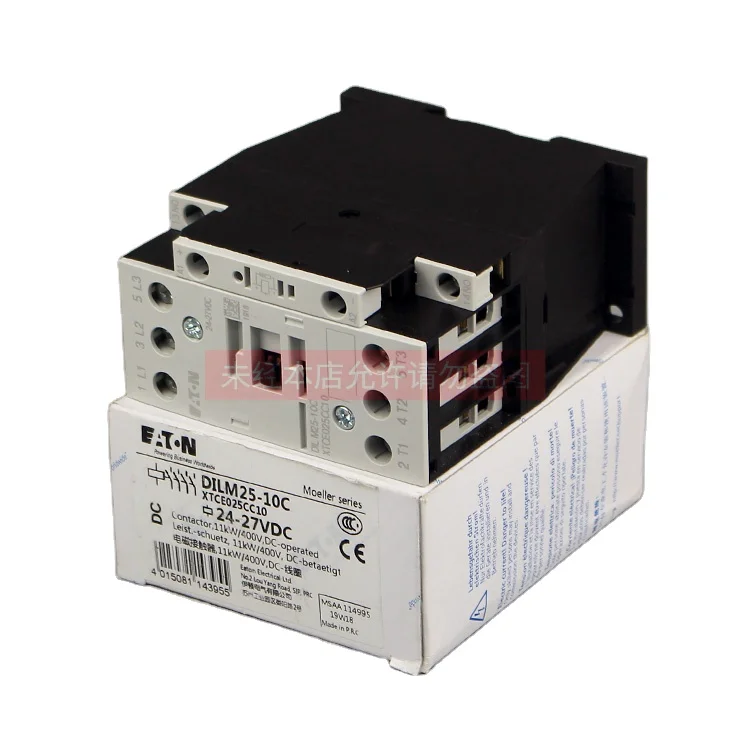 

Оригинальный подлинный контактор постоянного тока Eaton, DILM25-10C, электромагнитный, 24 ~ 27 В постоянного тока