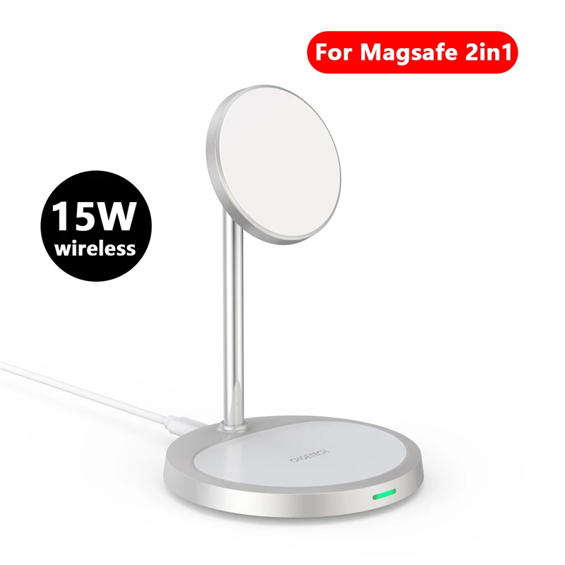 15W Magnetic Wireless charging station For Magsafe 2in1 Dual-Charge For Apple airpods and iPhone12 12Pro Max 12Mini Fast Charger