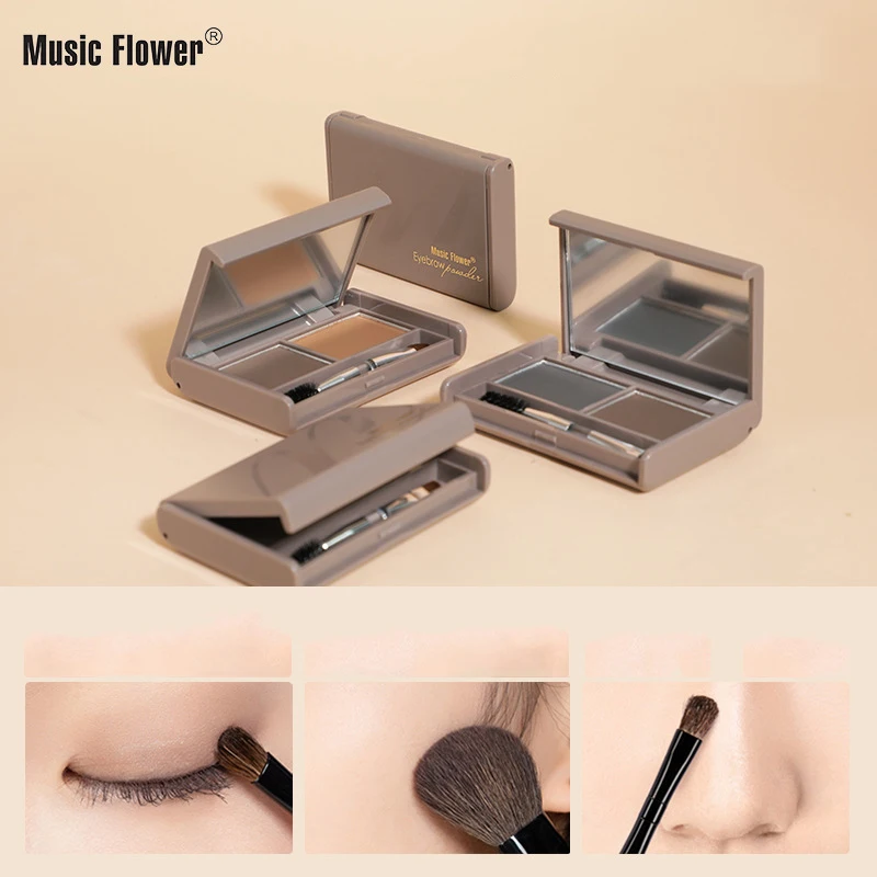 

Professional 24H Waterproof Anti Sweat Eyebrow Powder Non Smudge Exquisite Eyebrows Powder With Double Head Brush Eyes Makeup