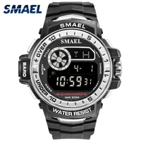 smael electronic mens watches with led luminous display waterproof automatic date update stopwatch timer
