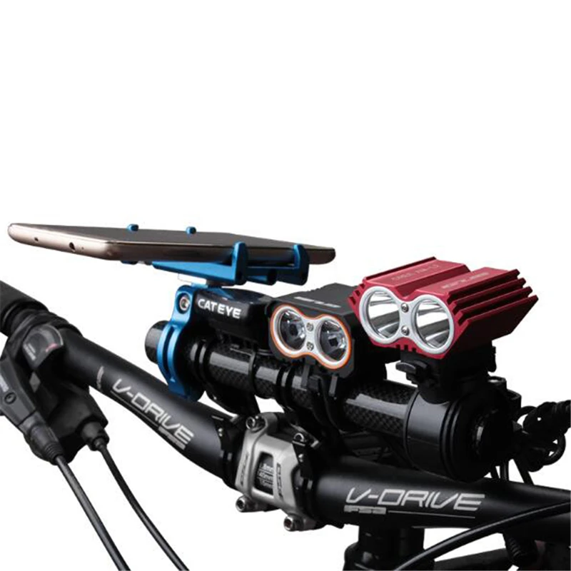

Bike Light Holder Double Handlebar Extension Front Lights Clip Mount Flashlight Holder Cycling Bike Torch Fiber Extender Holder
