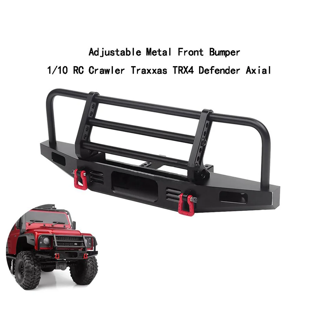 

Регулируемый металлический передний бампер для 1/10 RC Crawler Traxxas TRX4 Defender Axial SCX10 SCX10 II 90046 90047