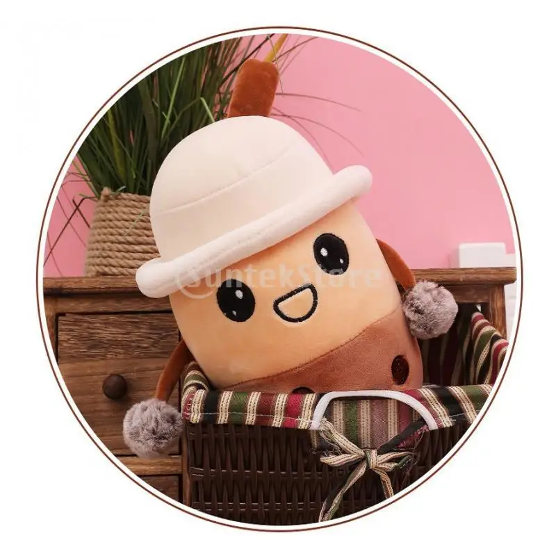 

Bubble Tea Cup Shaped Pillow Toy Doll Real-life Soft Animal Cushion Funny Sweet Gift for Girls