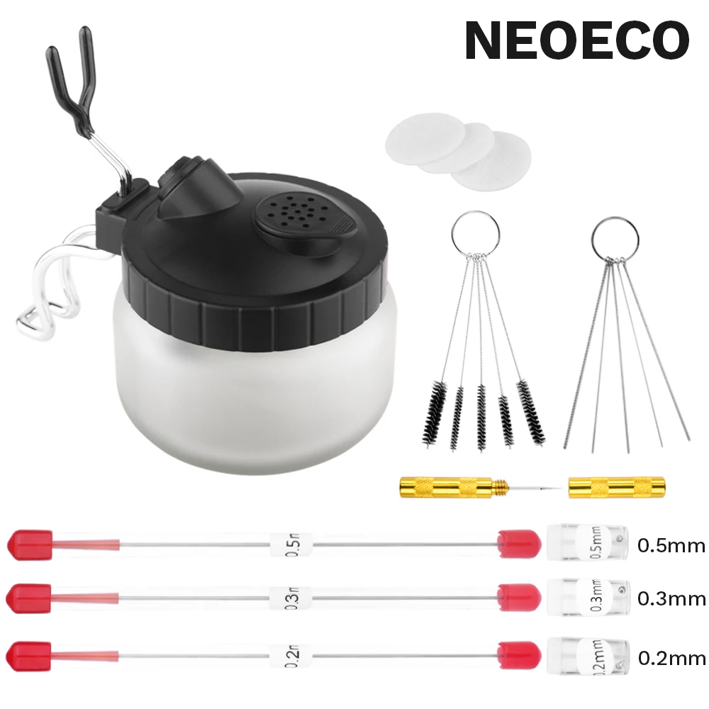 Набор инструментов для очистки аэрографа краскопульт чистки стекла и банок с