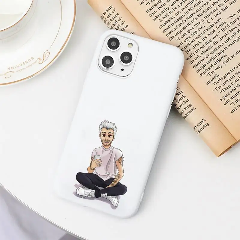 

Zayn malik Phone Case Candy Color White for iPhone 11 pro XS MAX 8 7 6 6S Plus X 5S SE 2020 XR