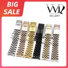 Ремешок для часов Rolamy 19 20 мм полый изогнутый конец из нержавеющей стали 316L с устричной застежкой ремешок для часов Rolex GMT Daytona Datejust Submariner Seiko