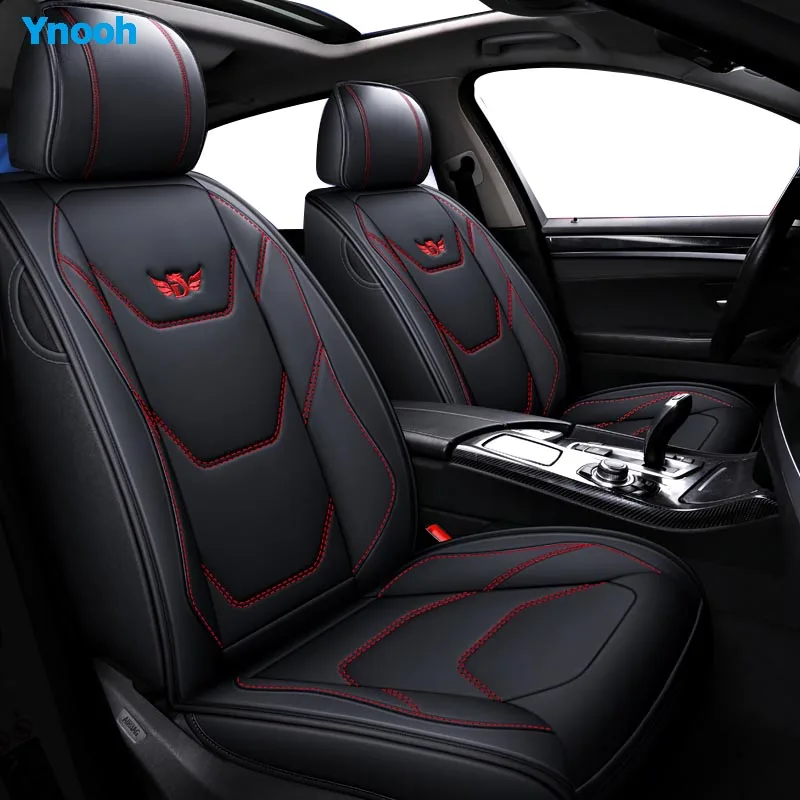 Черный Ynooh автомобильные чехлы для сидений hyundai getz accent 2008 santa fe tucson elantra creta veloster grand i10 ioniq i10 автомобильный протектор - Название цвета: Черный