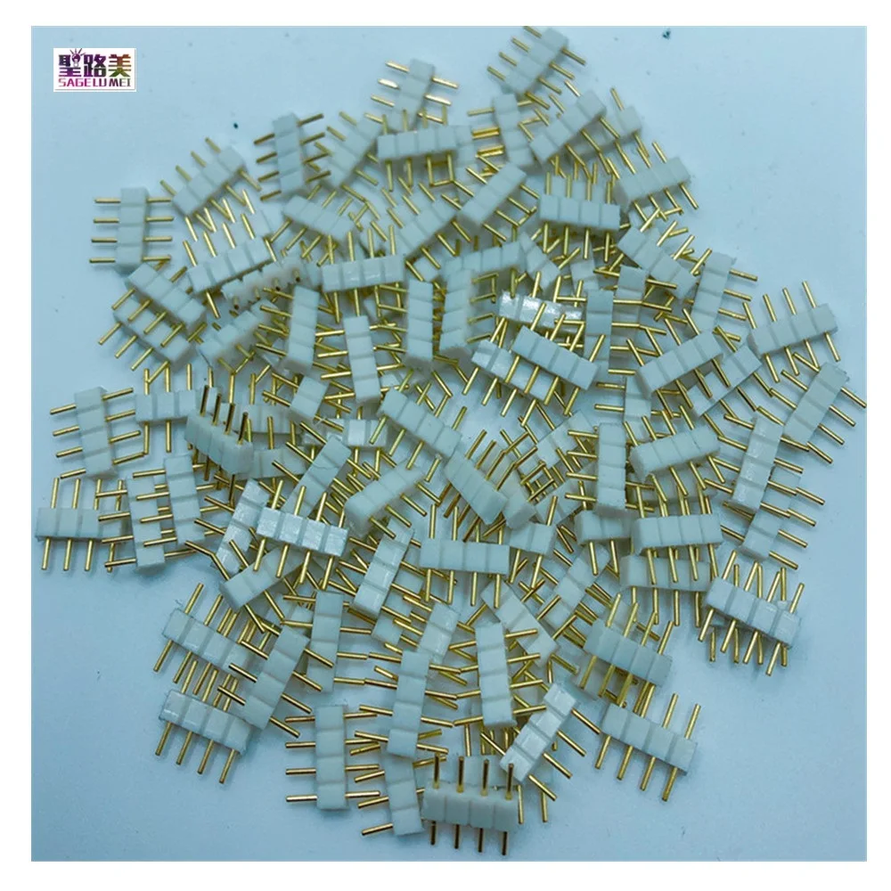 10 шт./лот светодиоидный коннектор адаптер 4Pin черный/белый RGB/5Pin черный RGBW Комплект